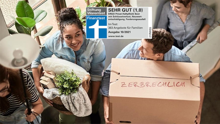 ERGO Privathaftpflichtversicherung von Stiftung Warentest mit "Sehr gut" ausgezeichnet.